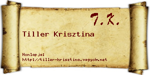 Tiller Krisztina névjegykártya